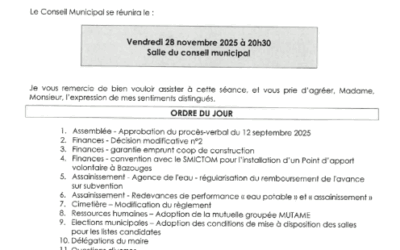 [CONVOCATION CONSEIL MUNICIPAL]